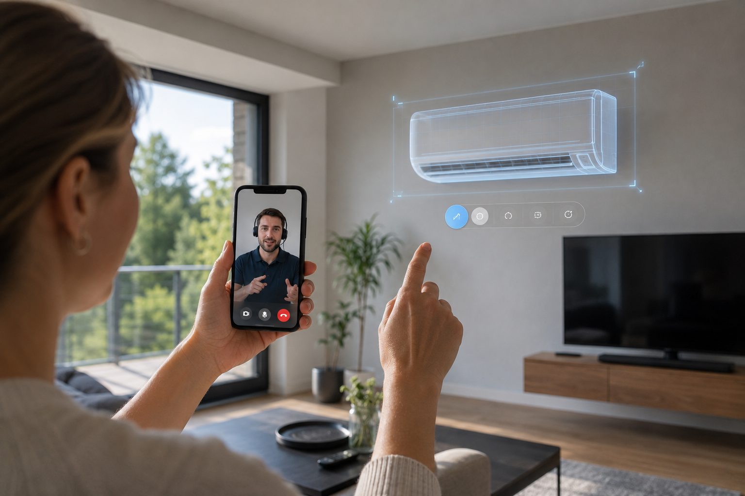 Beratung zur Klimaanlage per Video